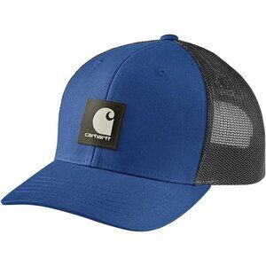 Men's Glass Blue 100% Cotton Rugged Flex Twill Mesh-Back Logo Patch Cap
